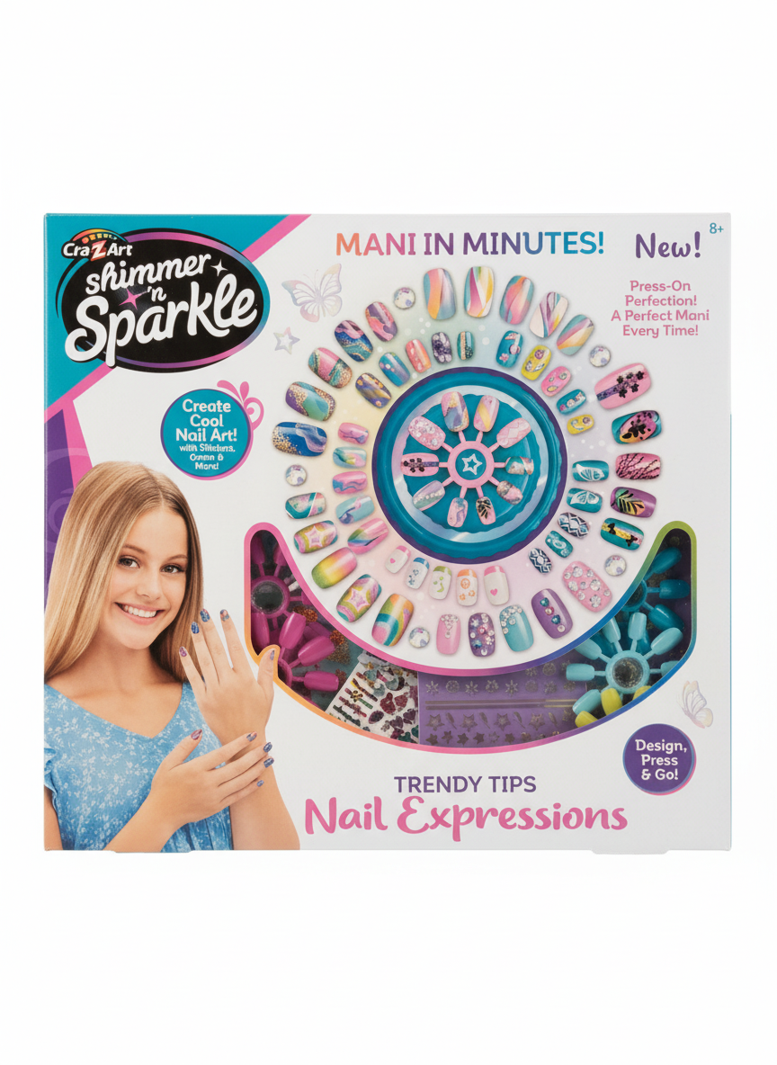 Cra-Z-Art Shimmer 'n Sparkle Trendy Tips Nail Expressions