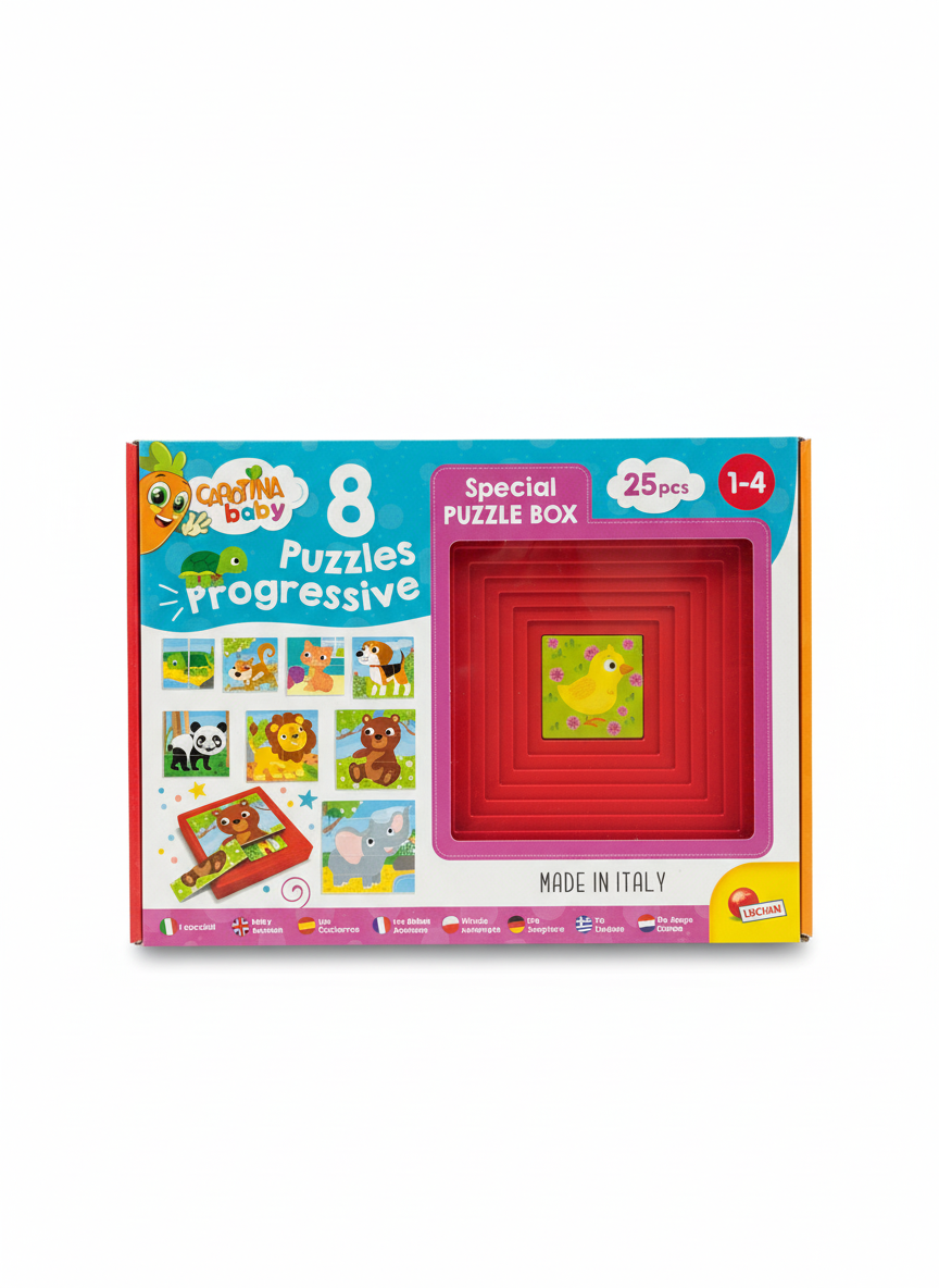 Carotina Baby 8 Progressive Puzzles - Special Puzzle Box