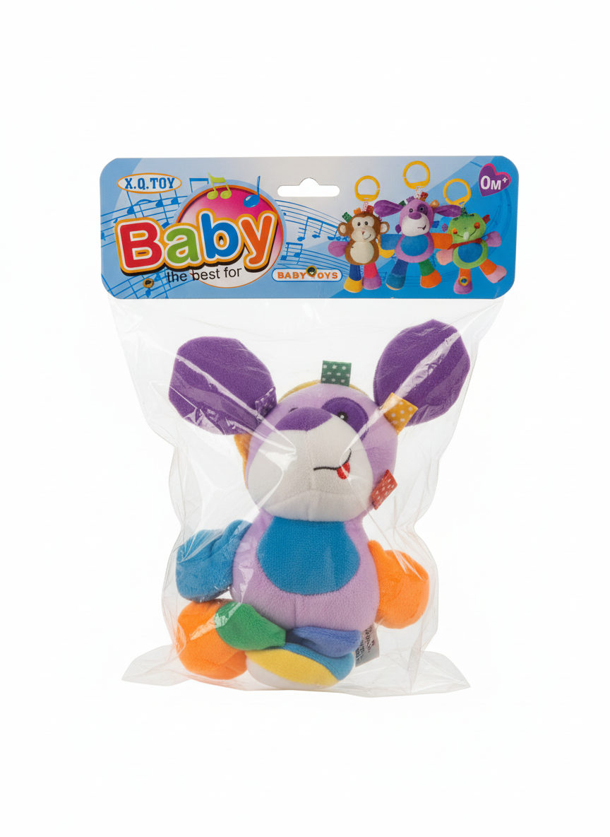 X.Q. TOY Baby Plush Animal Rattle