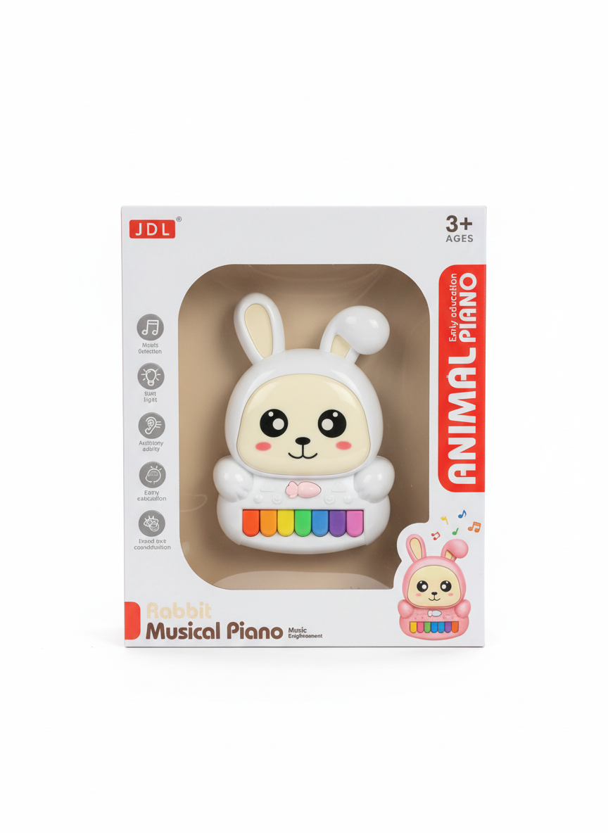 JDL Rabbit Musical Animal Piano - Early Education Toy