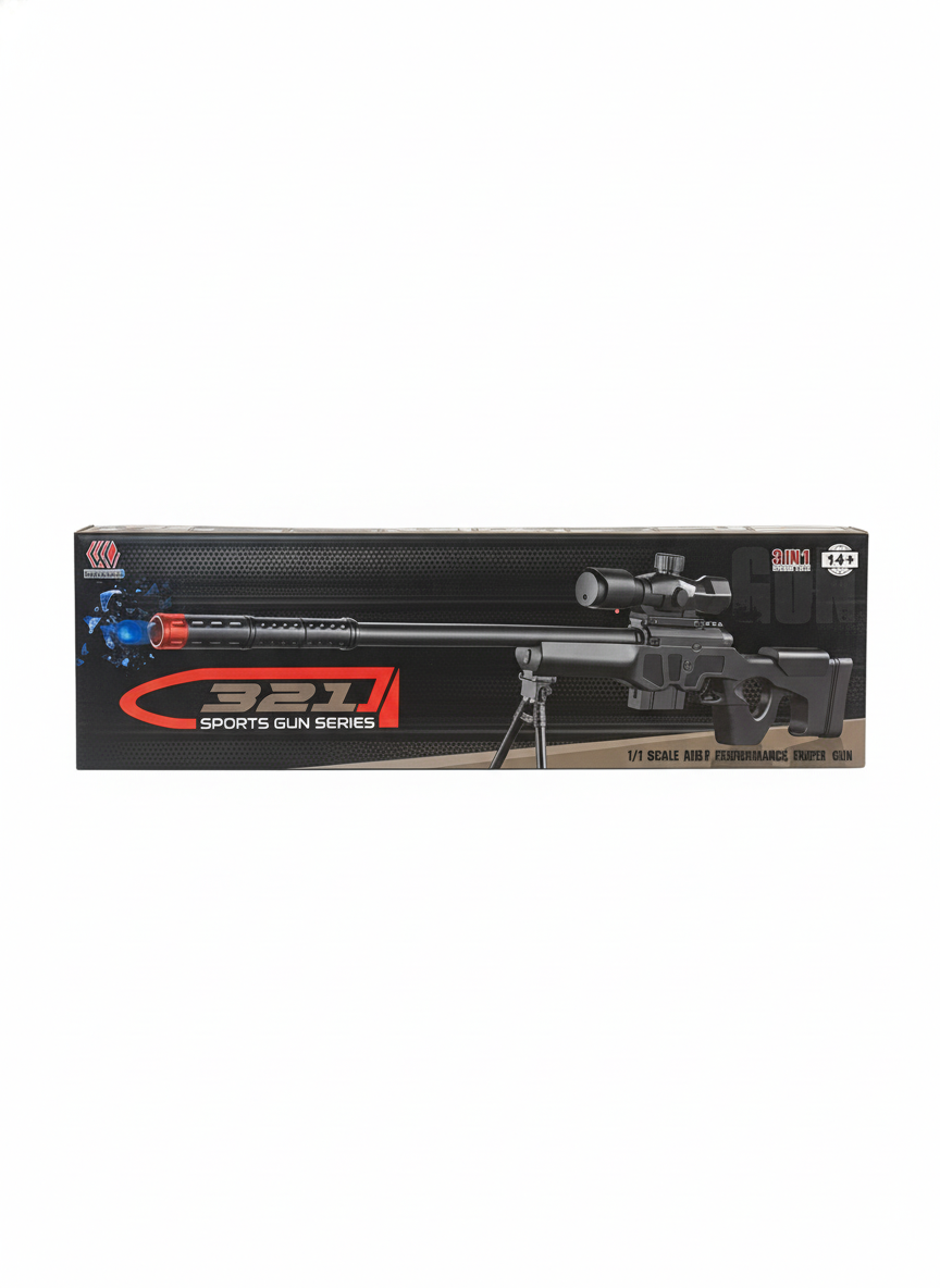 321 Sports Gun Series 1/1 Scale High Performance Model Gun (3-in-1 Bullet Type)