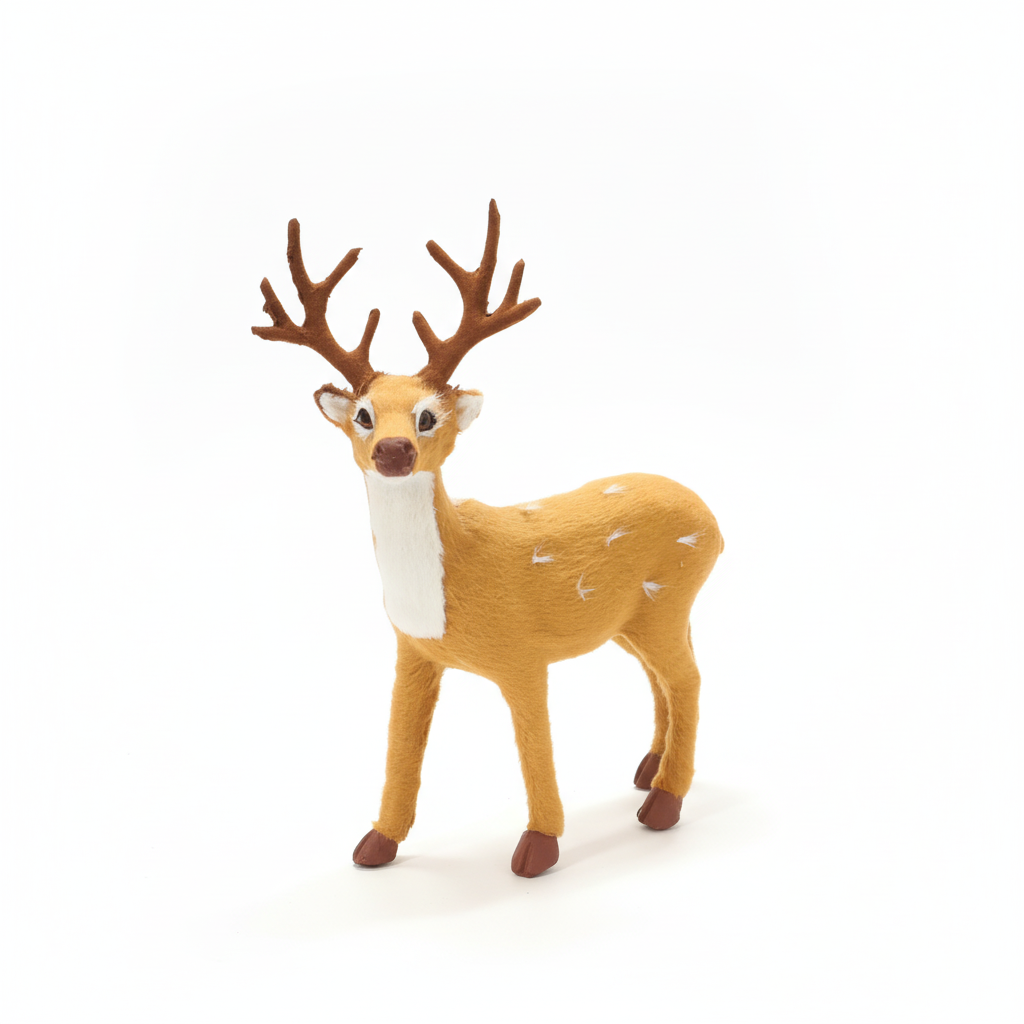 Christmas Charming Plush Woodland Reindeer Figurine