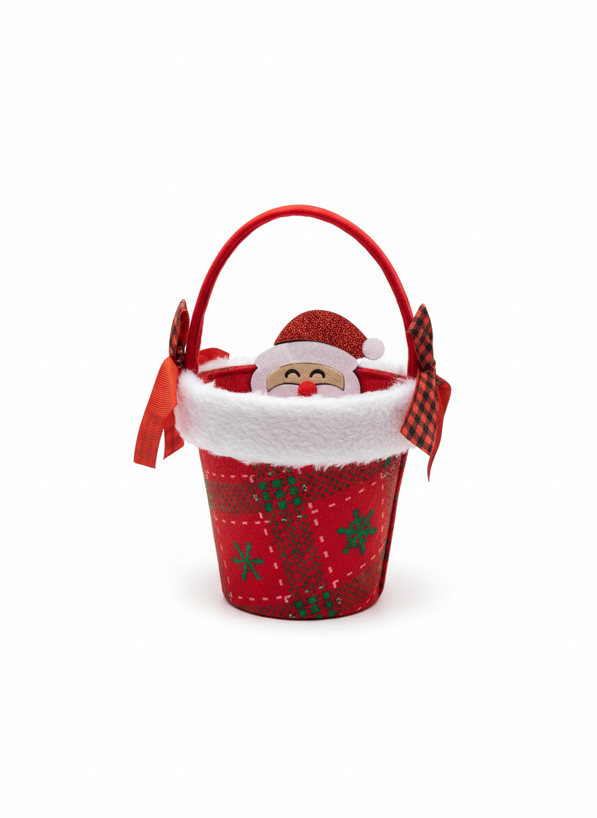 Festive Santa Claus Felt Treat Bucket