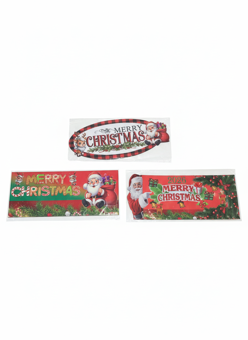 Assorted Merry Christmas Decorative Sign