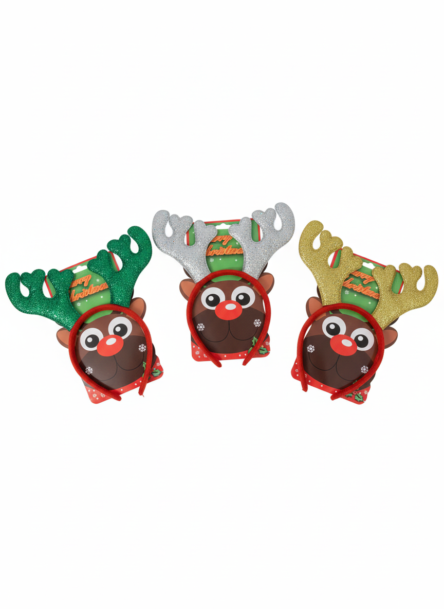 Merry Christmas Reindeer Headband