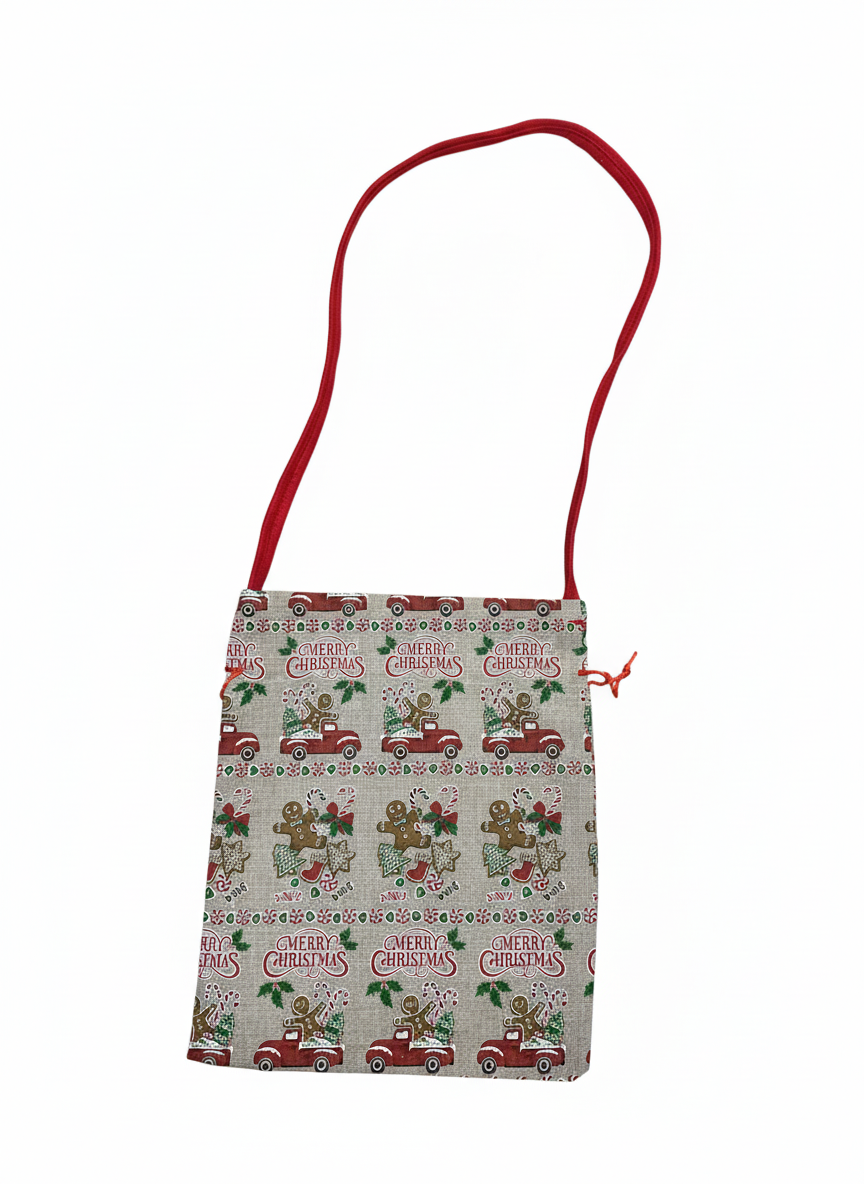 Festive Gingerbread Truck Christmas Gift Bag