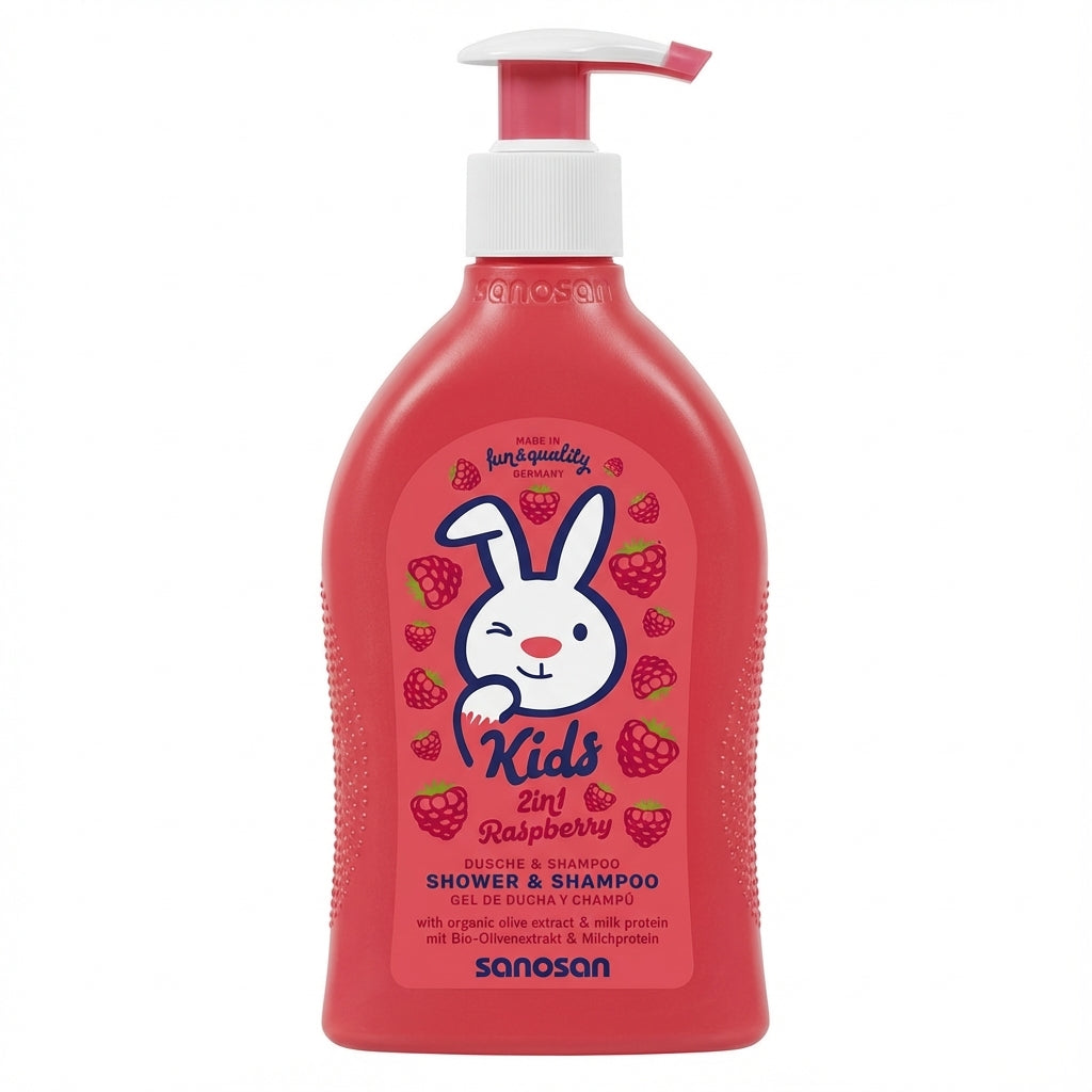 Sanosan Kids 2in1 Raspberry Shower & Shampoo, 400 ML