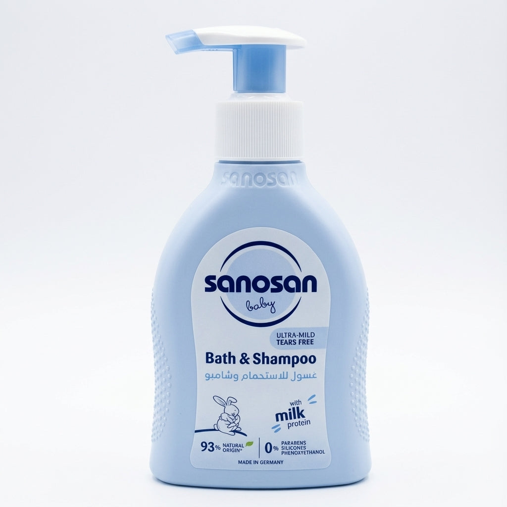 Sanosan Baby Bath & Shampoo, 200 ML