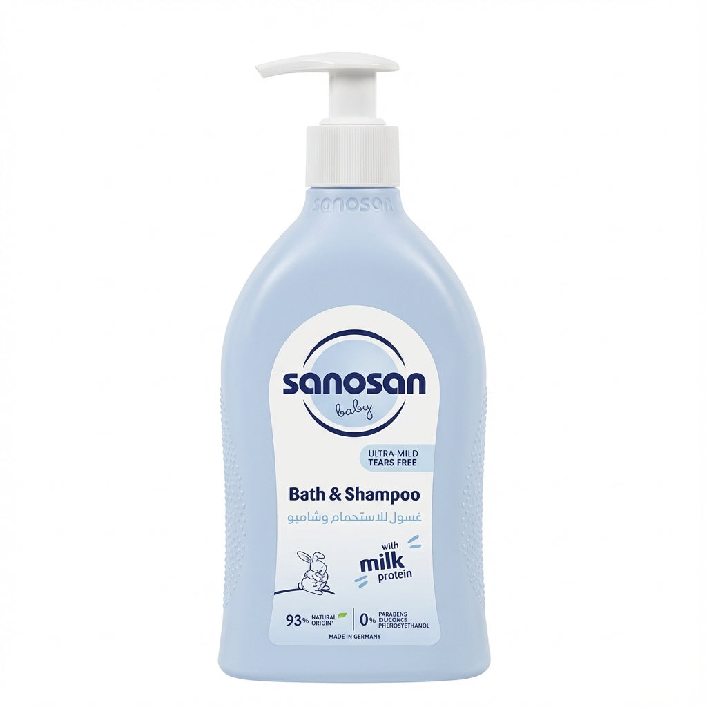 Sanosan Baby Ultra-Mild Tears Free Bath & Shampoo , 500 ML