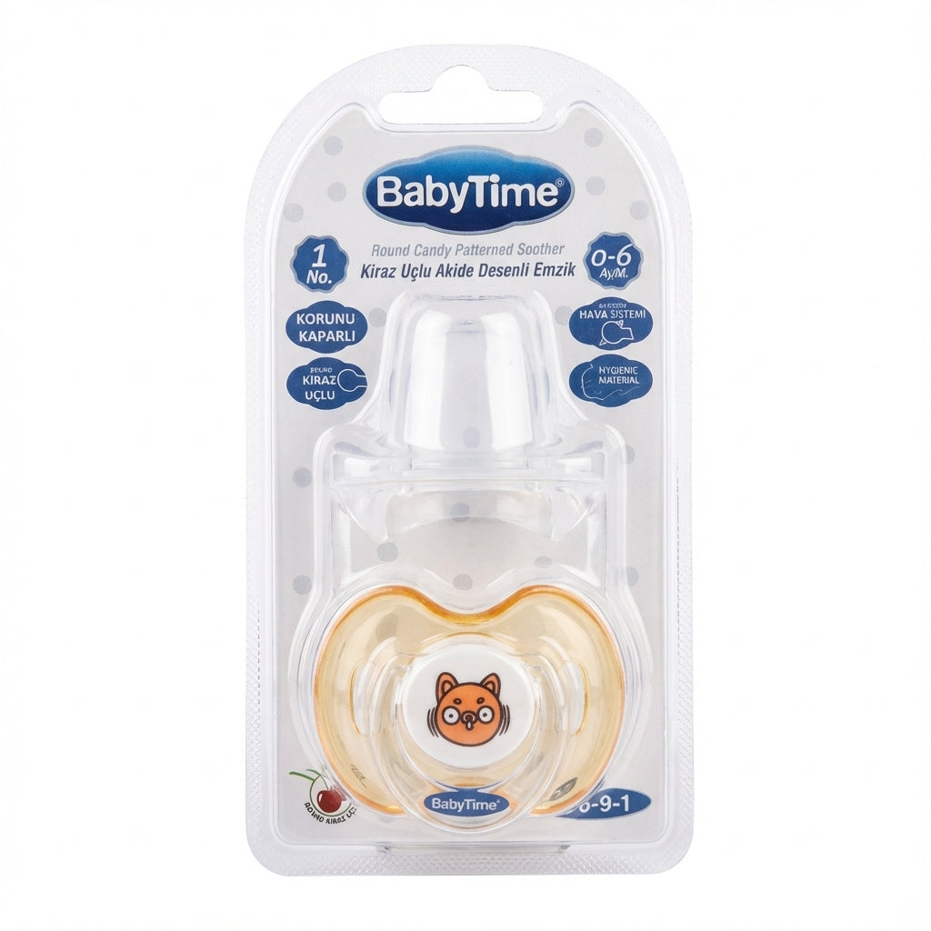 BabyTime Round Candy Patterned Soother