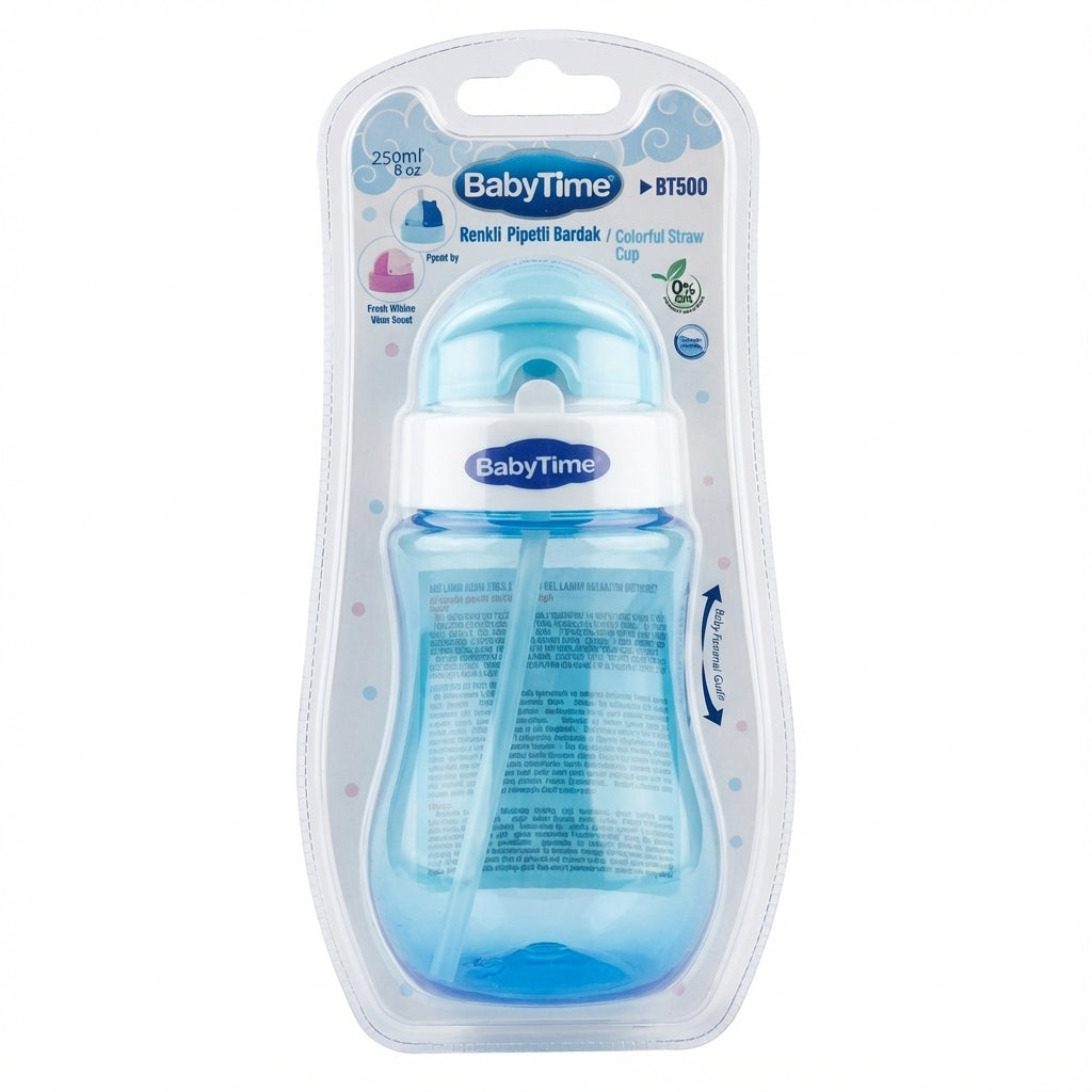 BabyTime Colorful Straw Cup BT500 (250ml / 8oz)