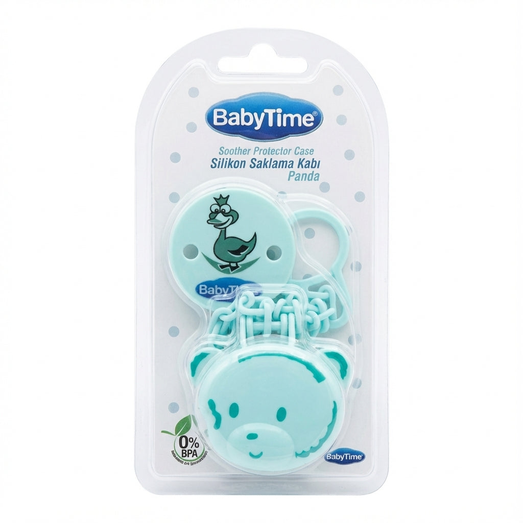 BabyTime Soother Protector Case Silikon Saklama Kabi Panda