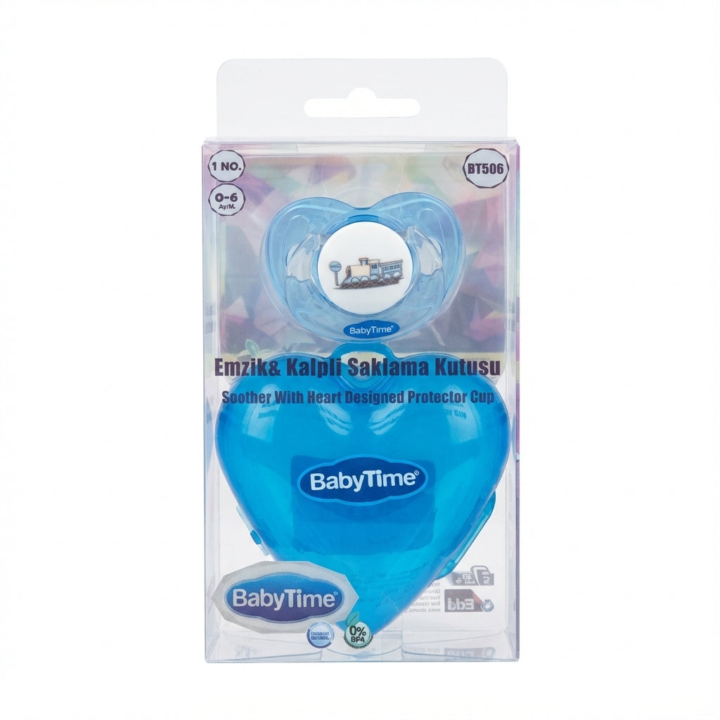 BabyTime Soother with Heart Designed Protector Cup