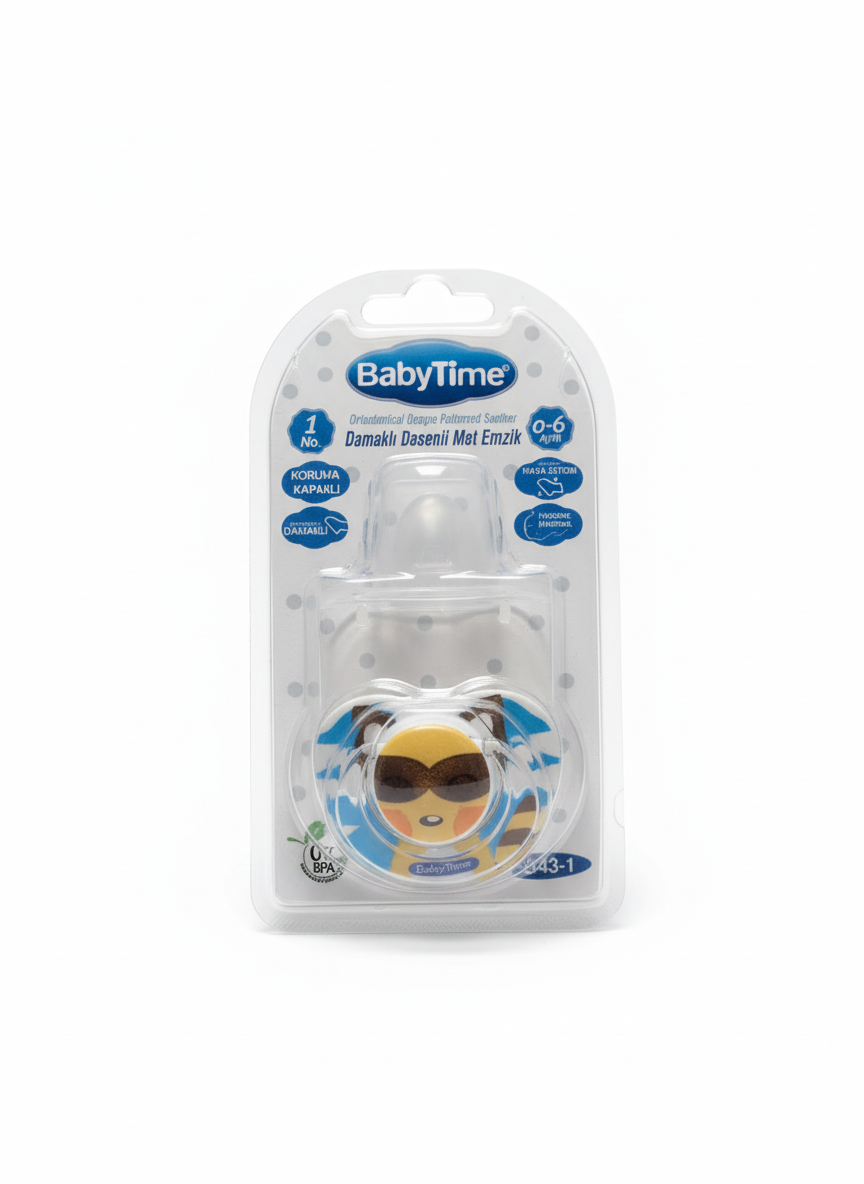 BabyTime Orthodontical Opaque Patterned Soother