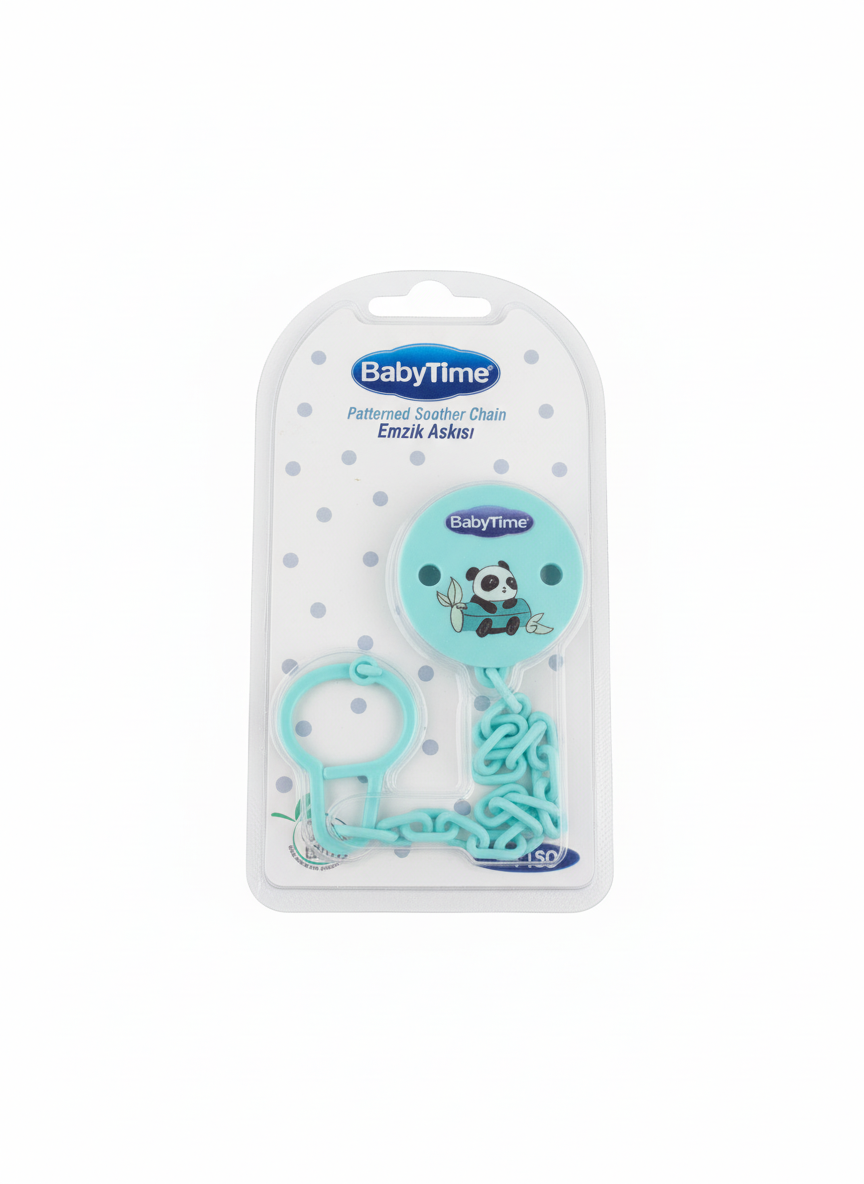 BabyTime Patterned Soother Chain - Panda