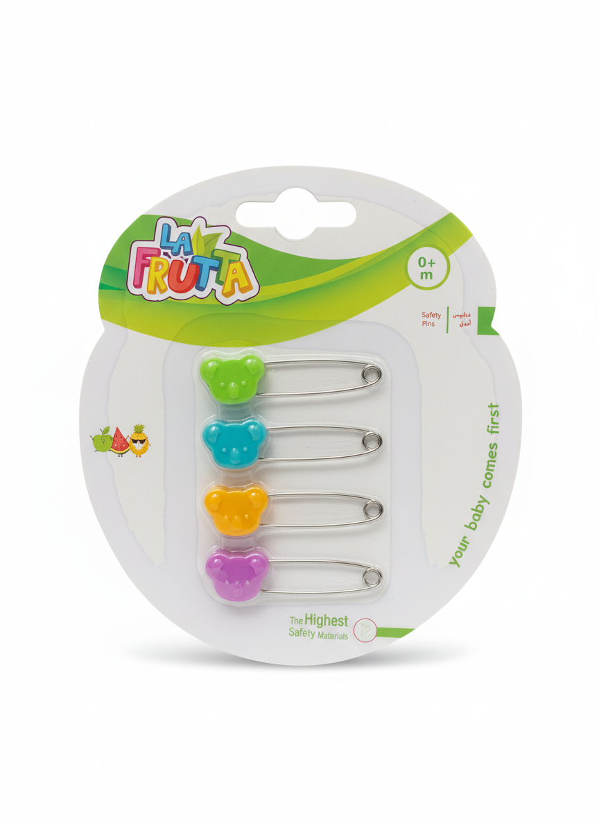 LA FRUTA Baby Animal Head Safety Pins (4 Pcs)