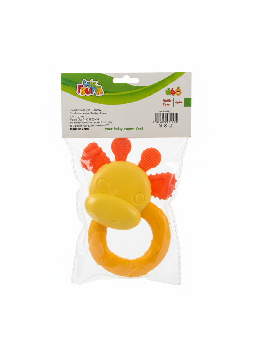 LA FRUTA Giraffe Rattle & Teether Toy