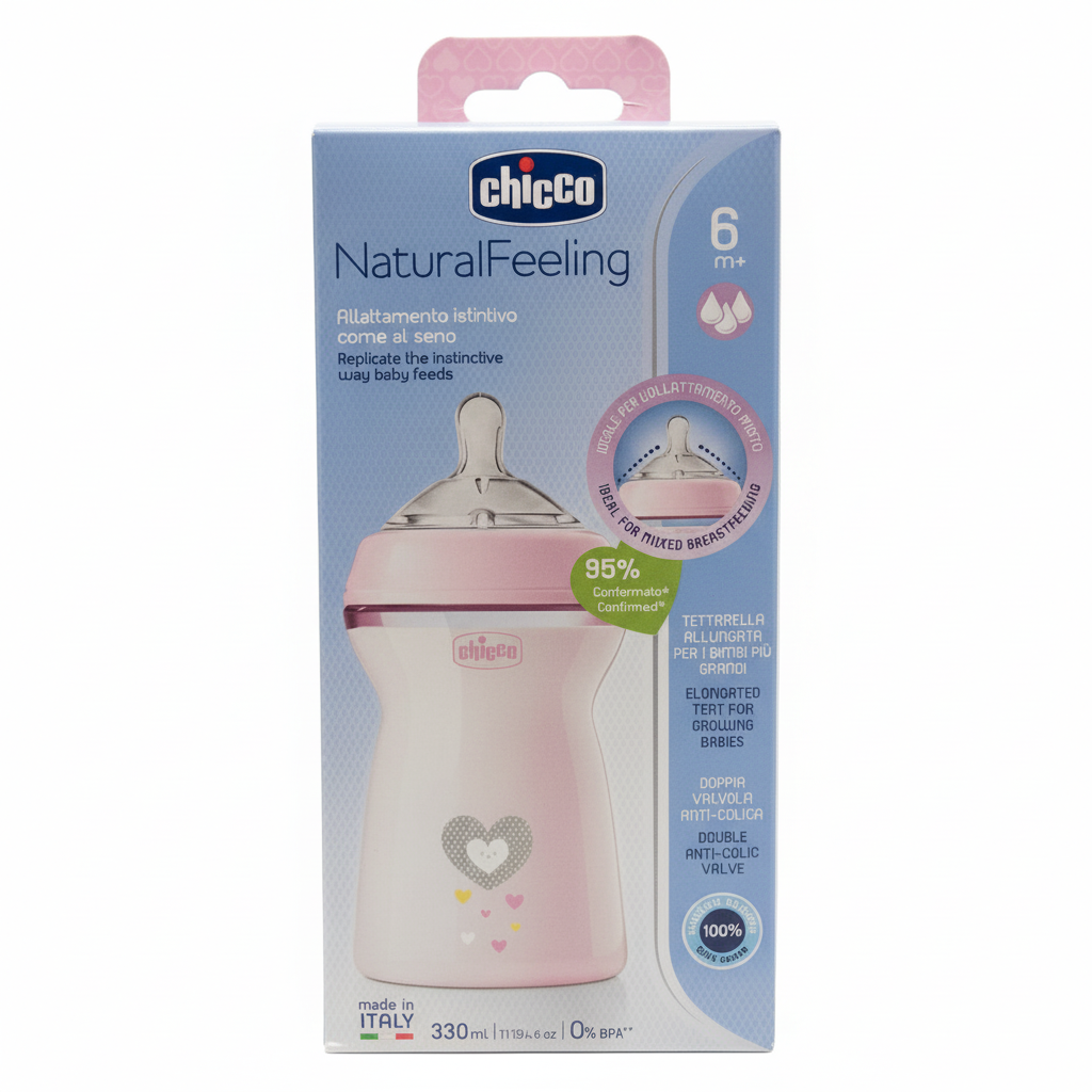 Chicco NaturalFeeling Feeding Bottle 330ml (6m+)