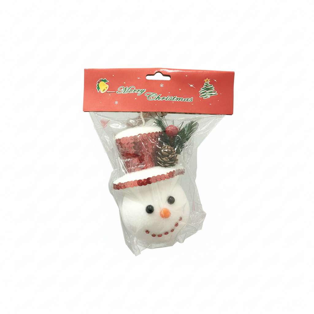 Merry Christmas Snowman Ornament