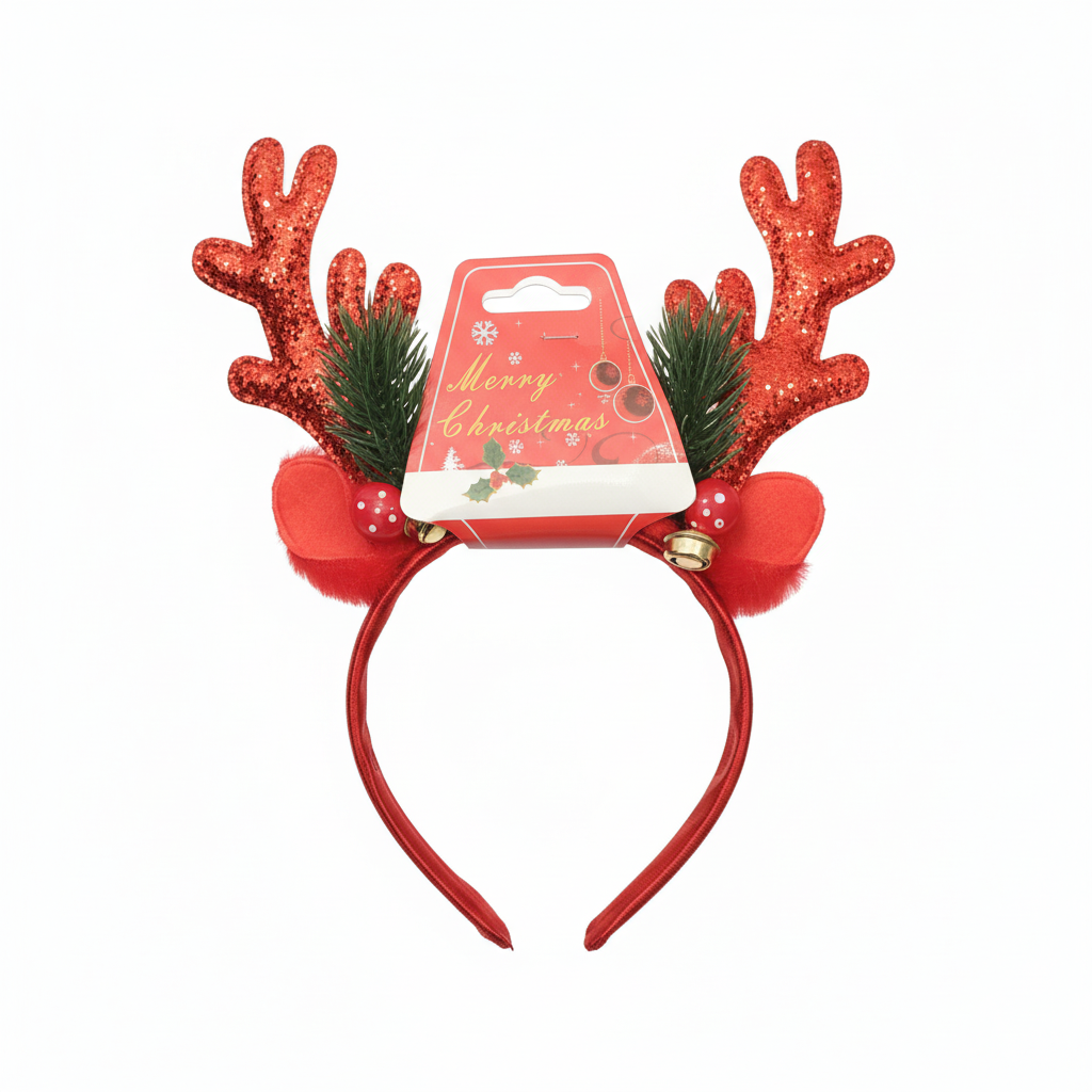 Sparkling Reindeer Antler Christmas Headband