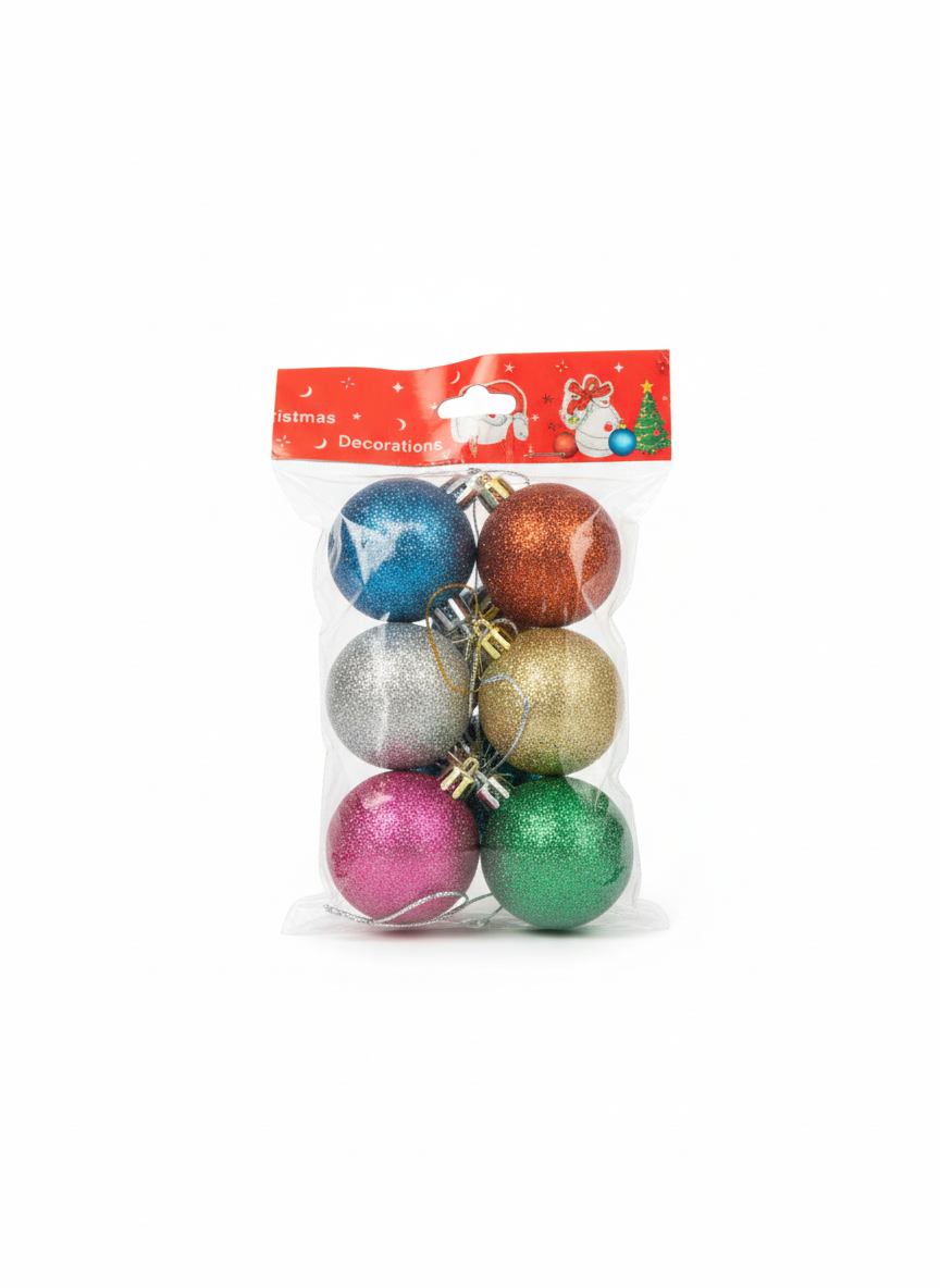 Christmas Glitter Ball Decorations