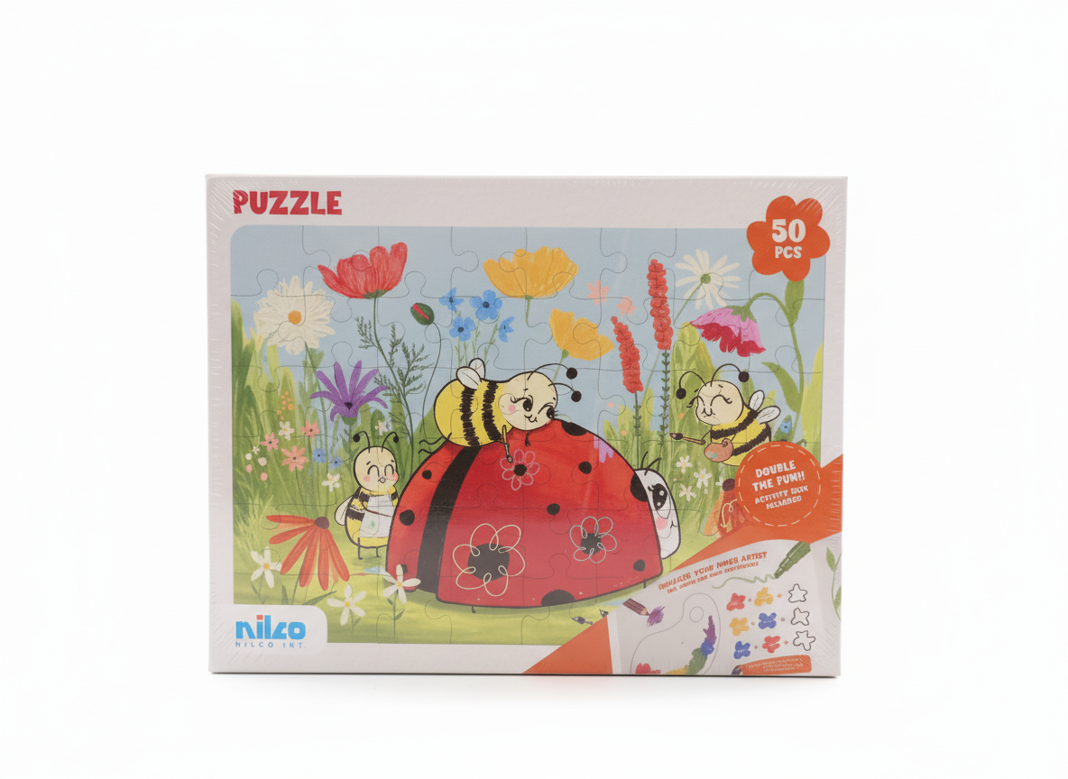 Nilco Puzzle with Activity Book - Garden Bugs