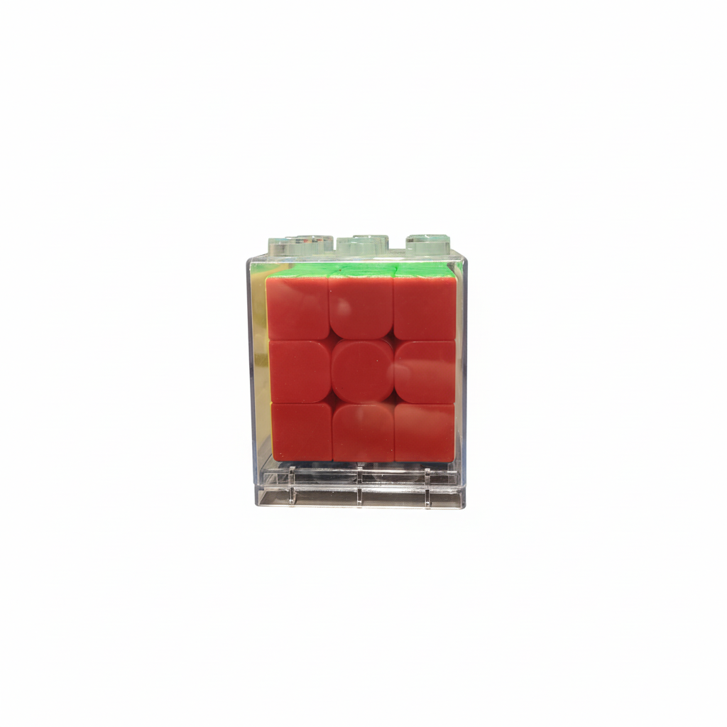 Stackable Building Block 3x3 Speed Cube with Display Case