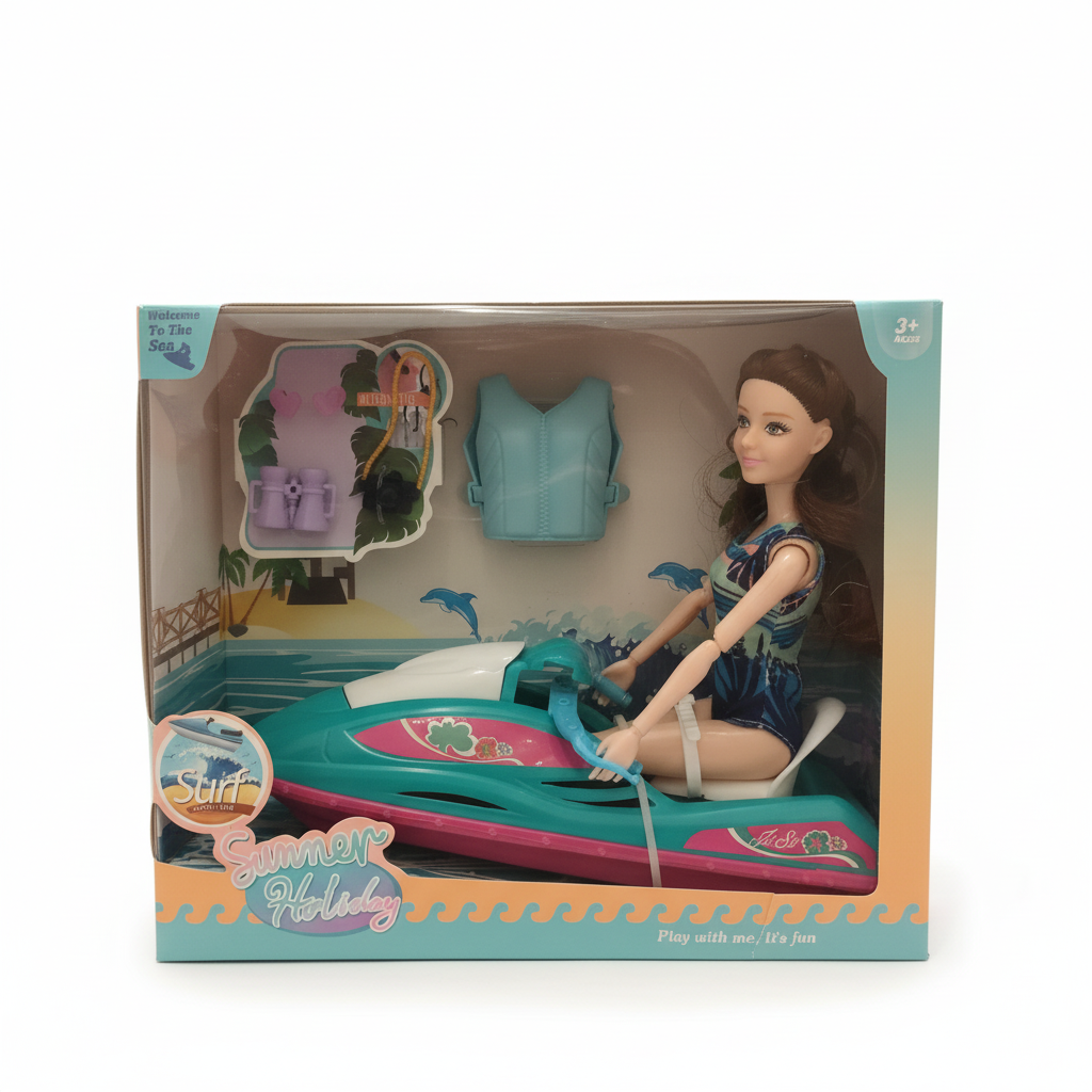 Welcome To The Sea Summer Holiday Doll & Jet Ski Play Set