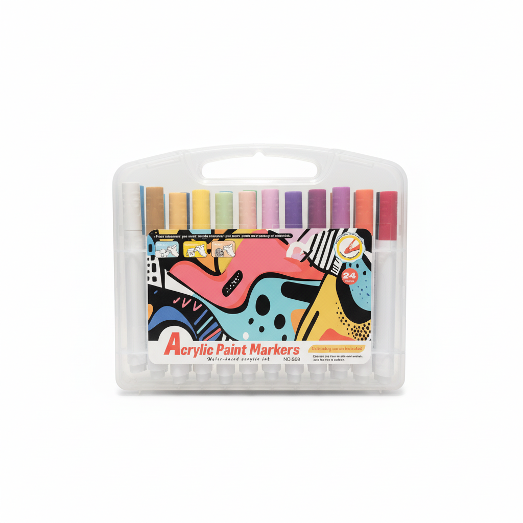 Acrylic Paint Markers - 24 Colour Set