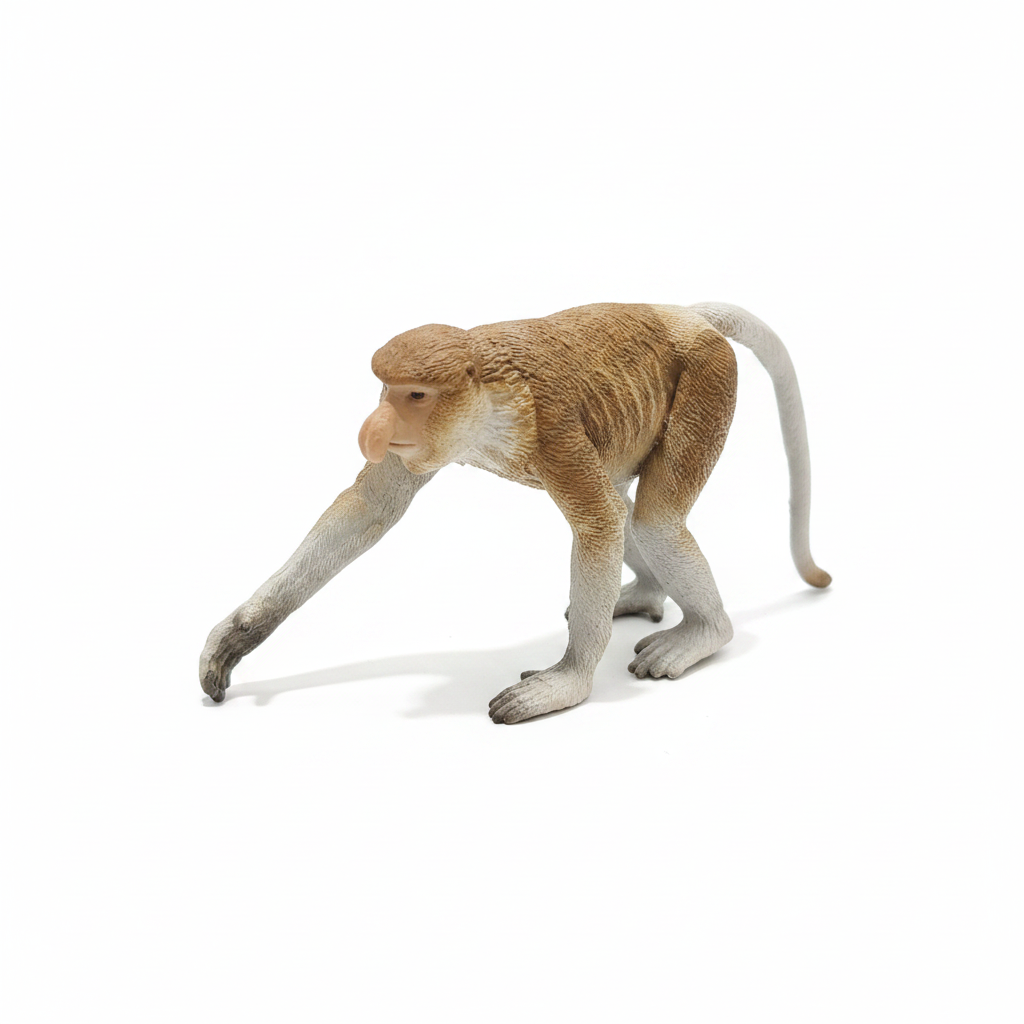Realistic Proboscis Monkey Figurine