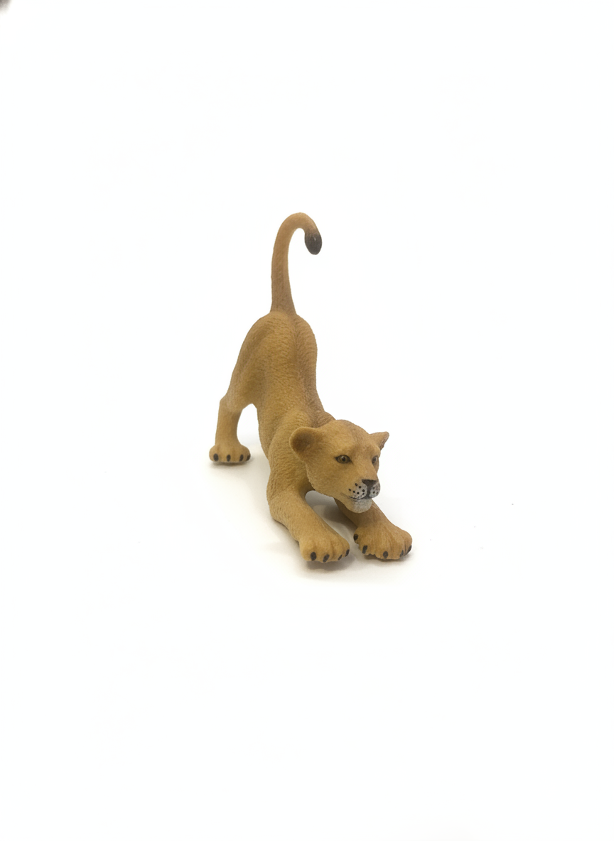 Stretching Lioness Cub Figurine