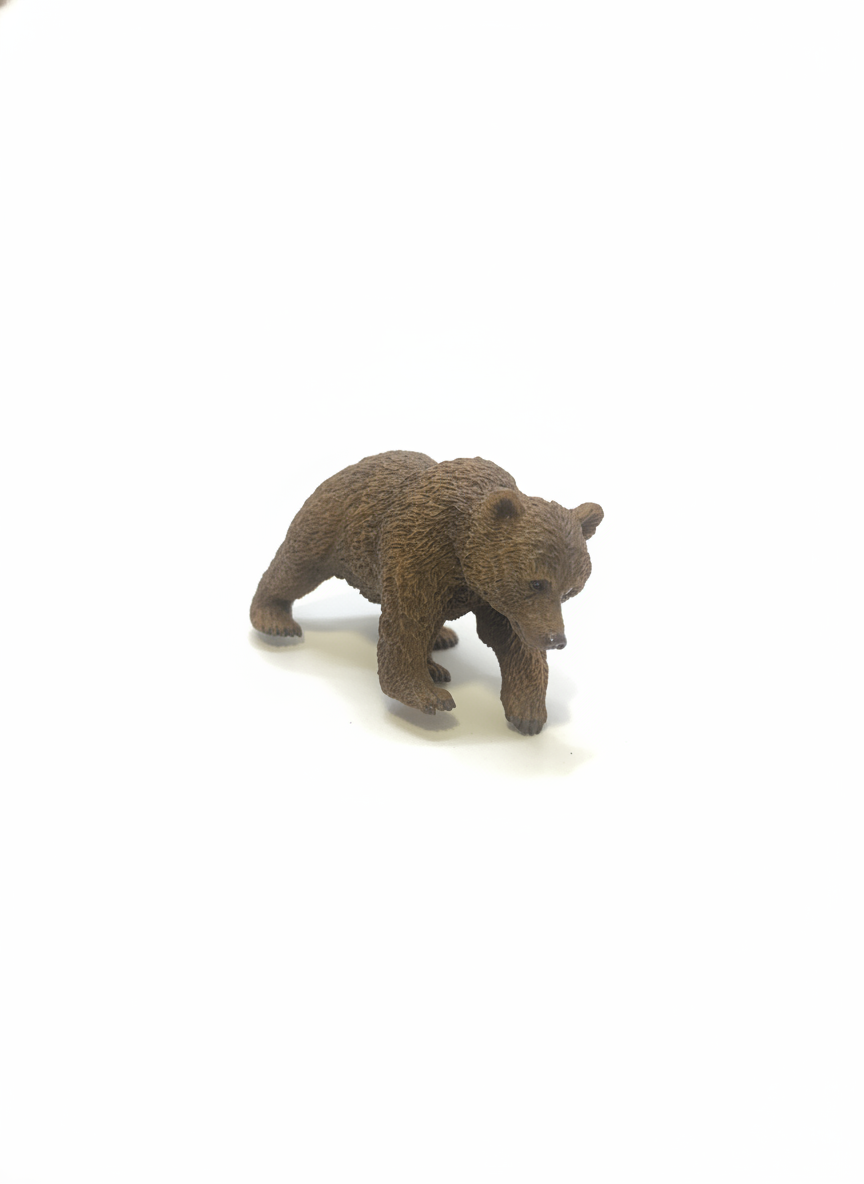 Realistic Brown Bear Miniature Figure