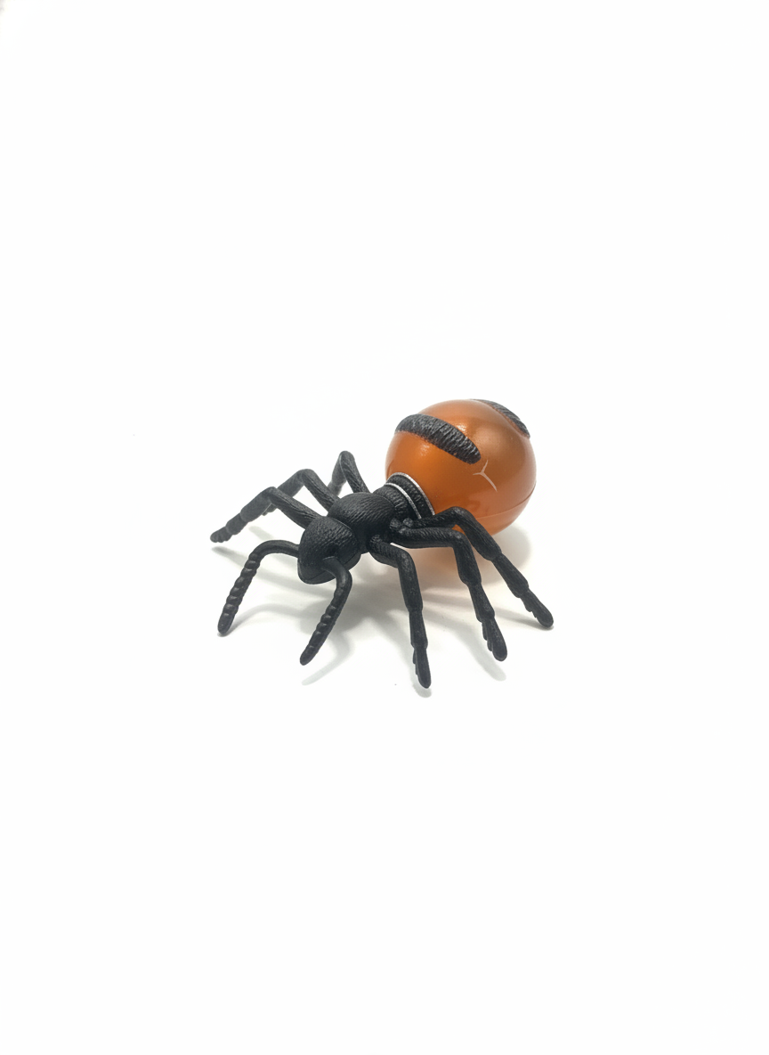 Novelty Spider Toy with Amber Abdomen Figurine