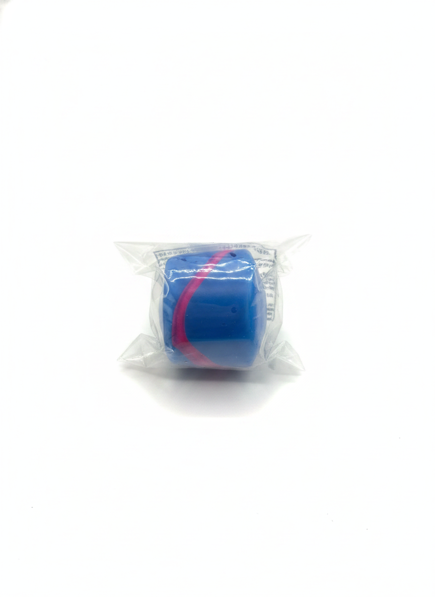 Blue squishy Toy with Pink Stripe