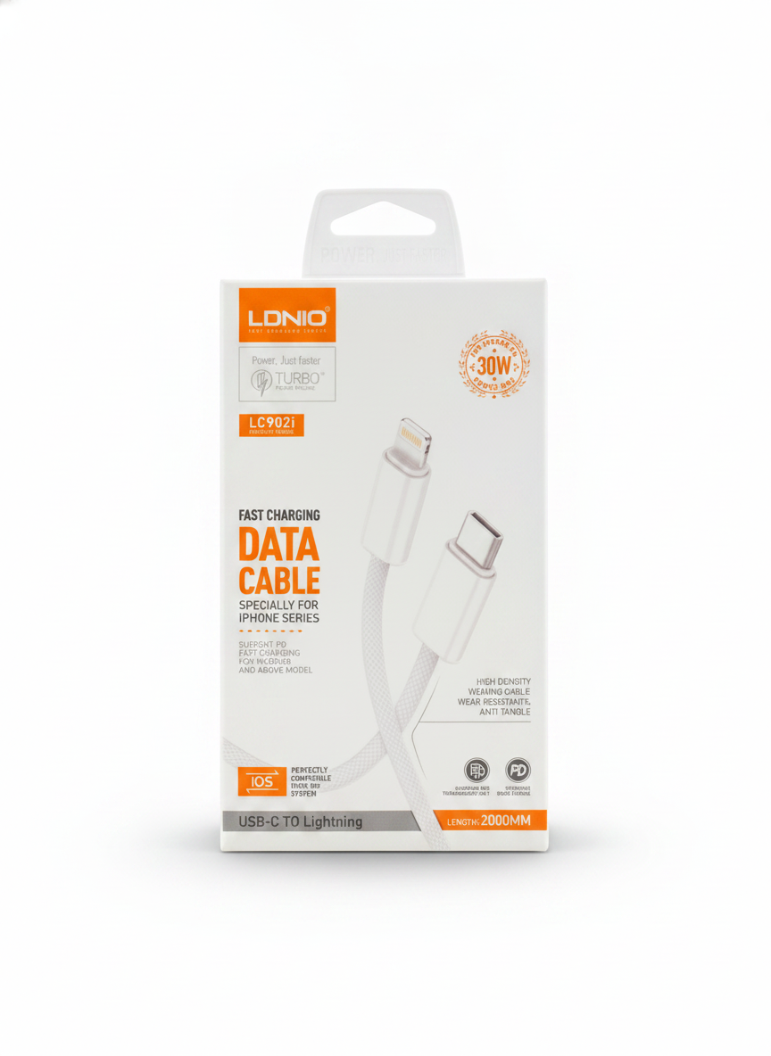 LDNIO LC902i Fast Charging USB-C to Lightning Data Cable (2000MM)