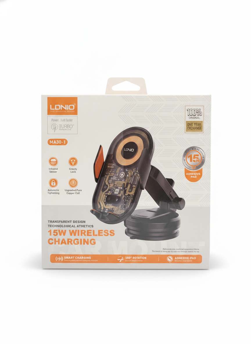 LDNIO MA30-1 15W Wireless Charging Car Phone Holder