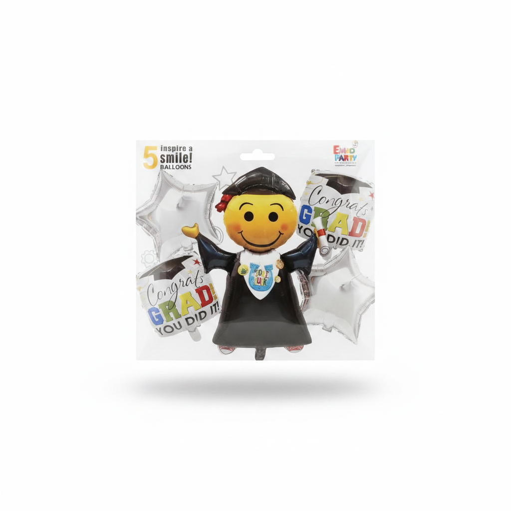 5 Inspire a Smile! Graduation Balloons Set by Emad Party