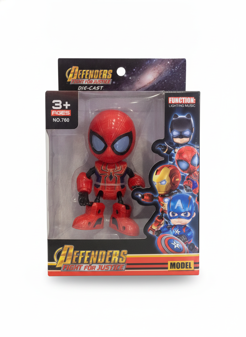 Defenders Fight for Justice Die-Cast Spider-Man Model Figure