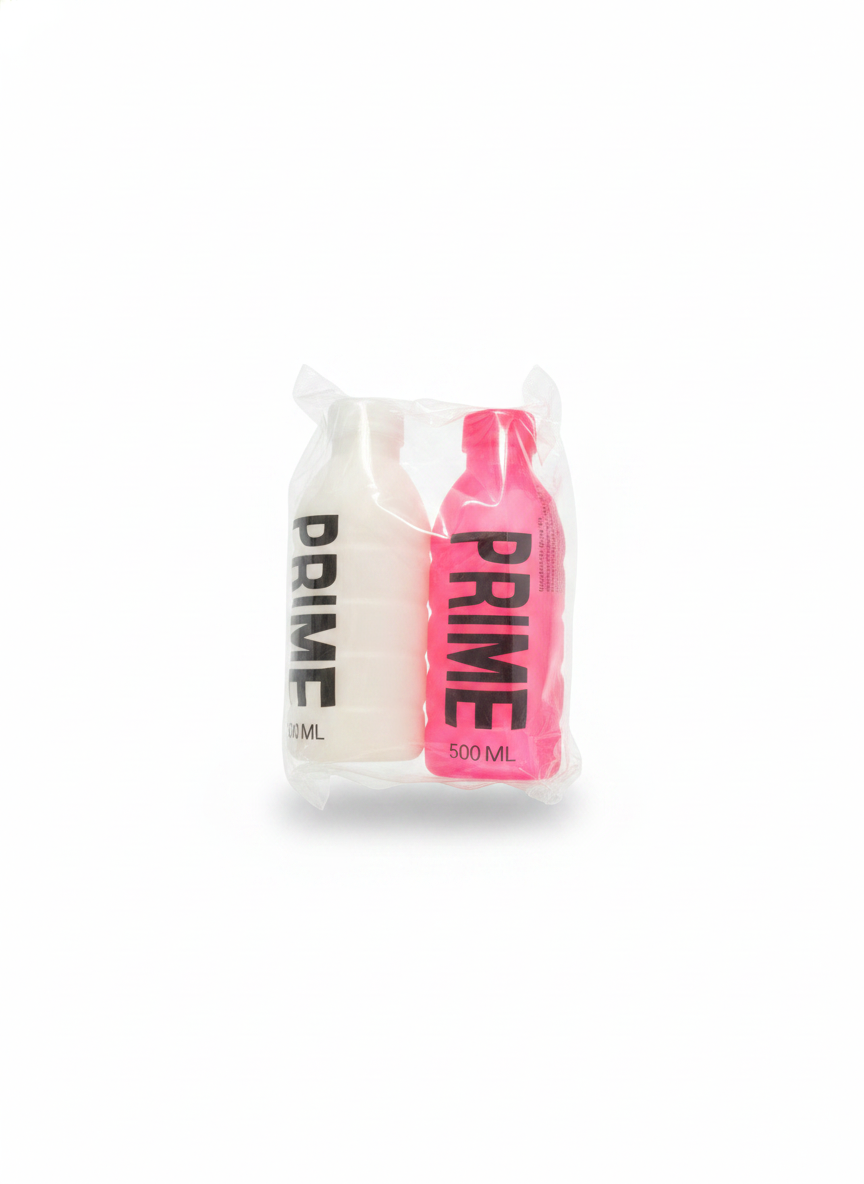 Prime Bottle Squishy Toys (2-Pack) ( White & Pink )