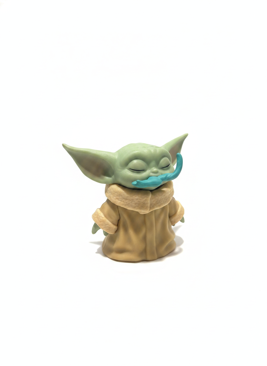 The Child Grogu Figure with Blue Pacifier