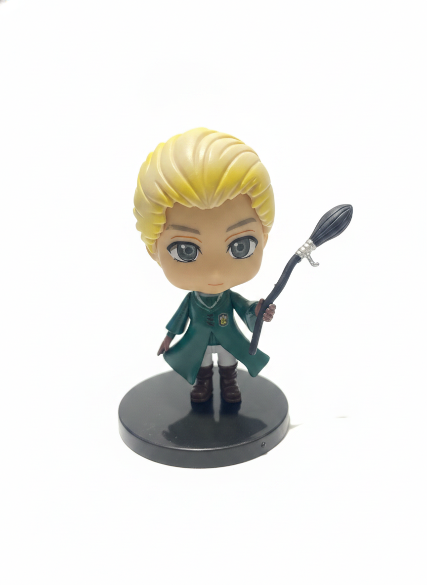 Draco Malfoy Chibi Collectible Figure with Broom