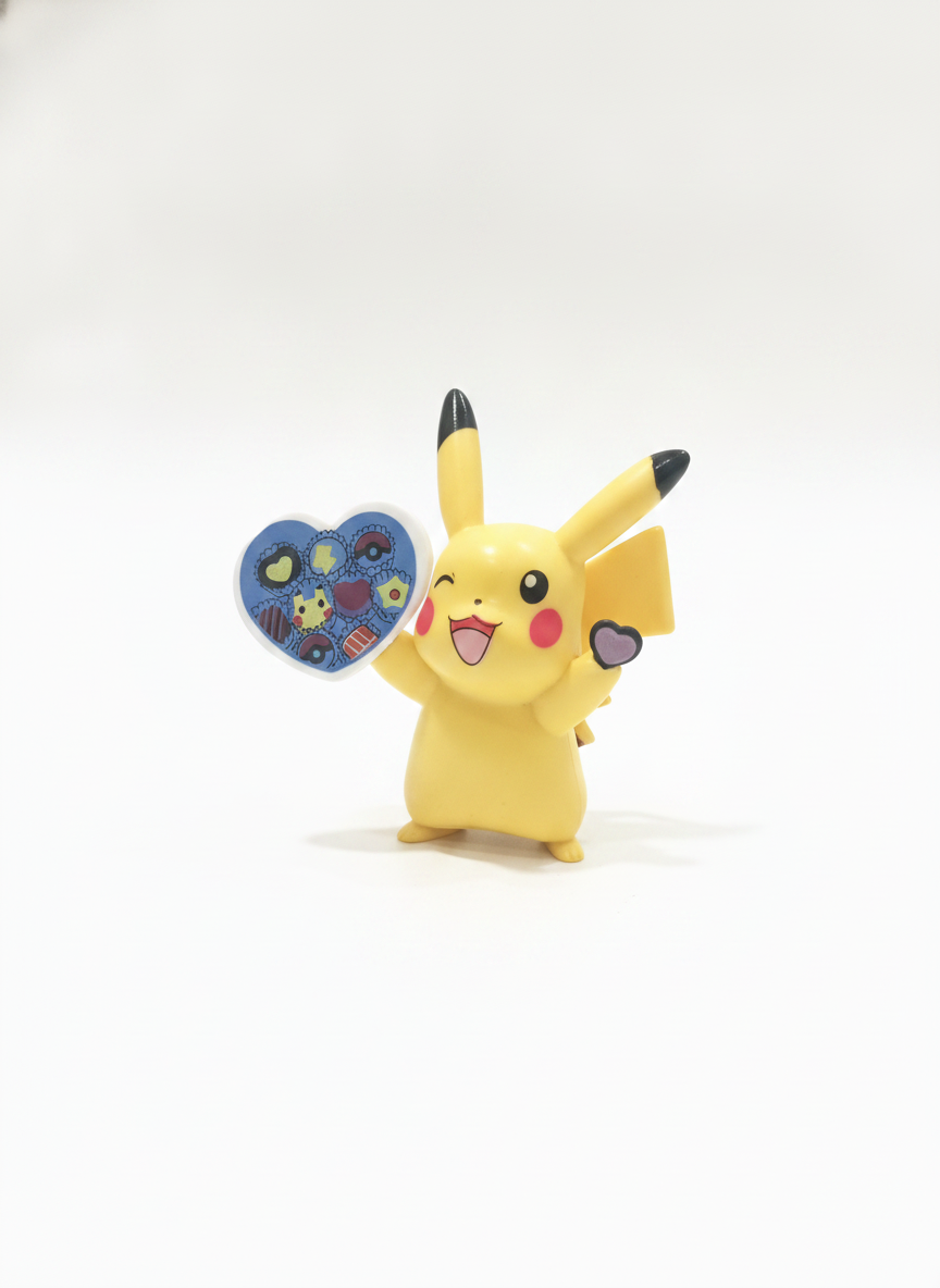 Pikachu with Heart-Shaped Chocolate Box Figure