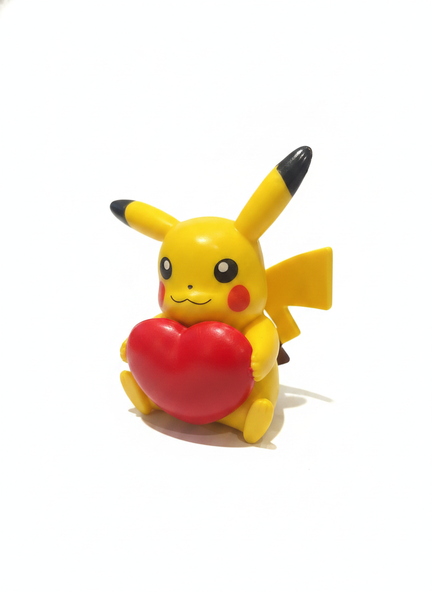 Pikachu with Red Heart Figure