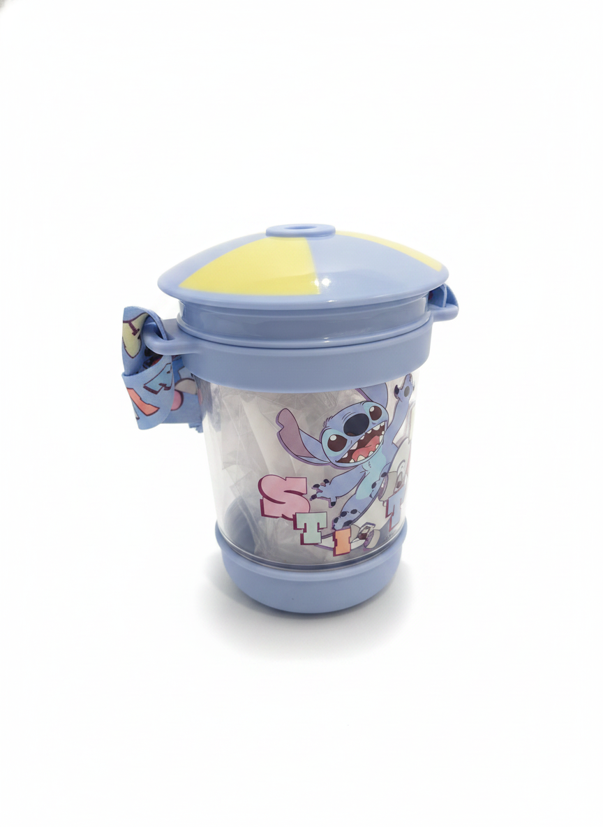 Disney Stitch Character Tumbler with Lid and Strap (570 ML)