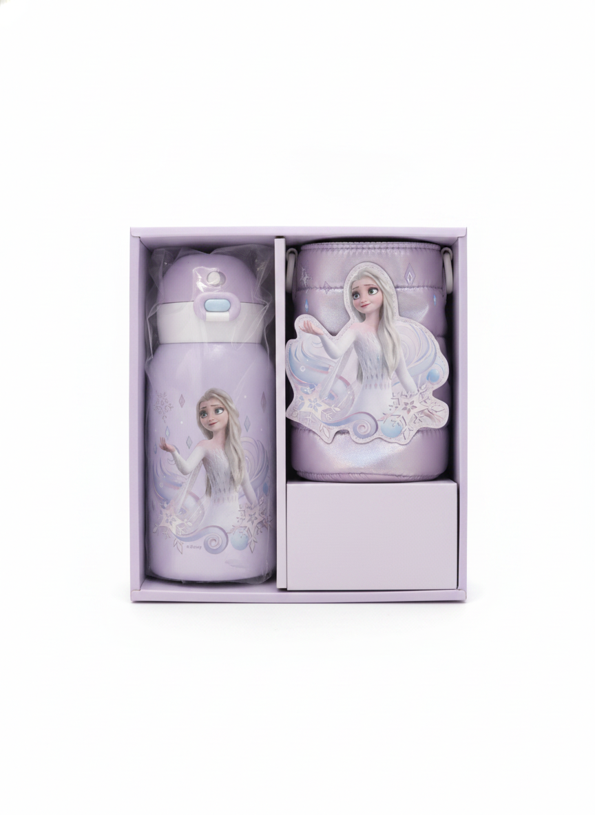 Disney Frozen Elsa Water Bottle & Carrier Gift Set
