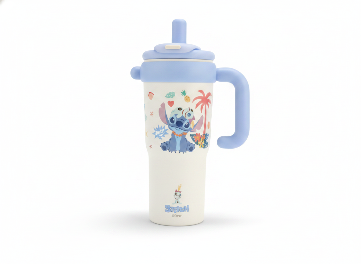 Disney Stitch Insulated Straw Bottle