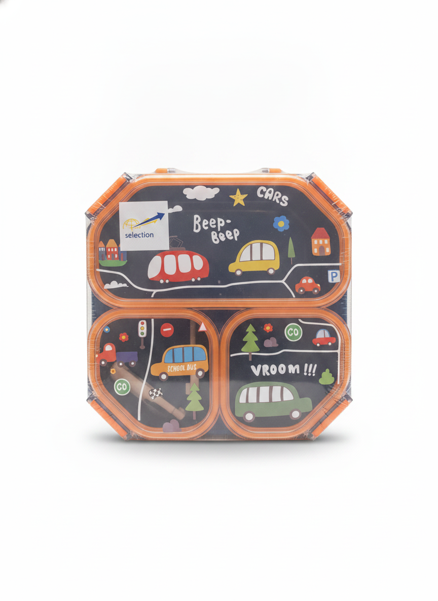 Selection Kids' Beep-Beep Vroom!!! Cars Divided Container