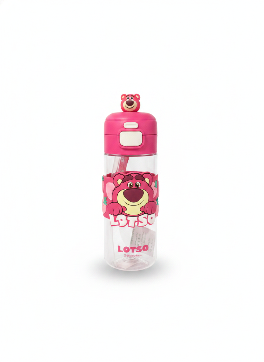 Disney/Pixar Lotso Character Straw Water Bottle (550 ML)