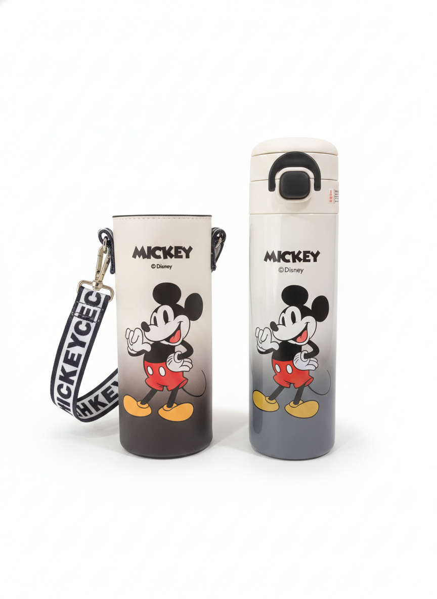 Disney Mickey Mouse Insulated Bottle & Carrier Set (520 ML)