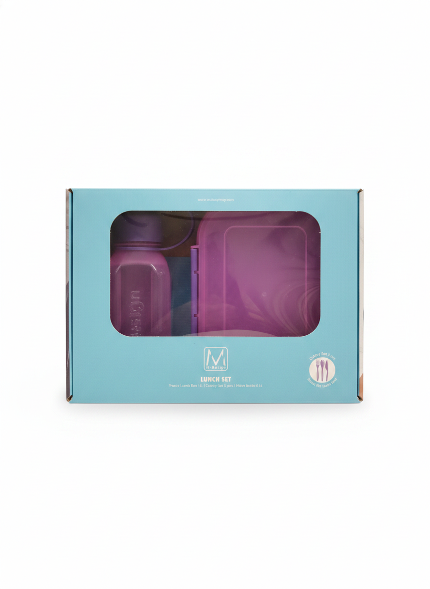 M-Design Fresco Lunch Set with Lunch Box, Water Bottle & Cutlery